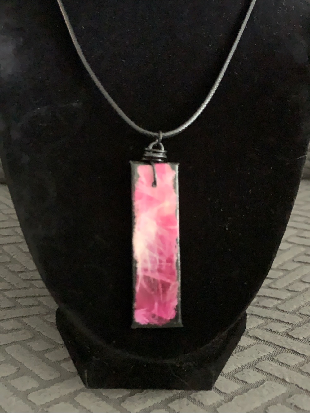 Pink Rectangular Pendant Necklace - Women Jewelry
